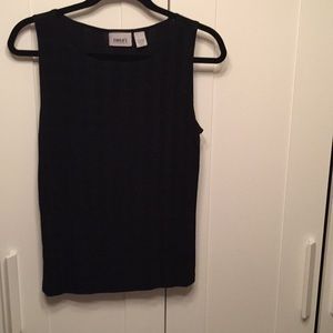 Chicos black on black pattern shell tank top